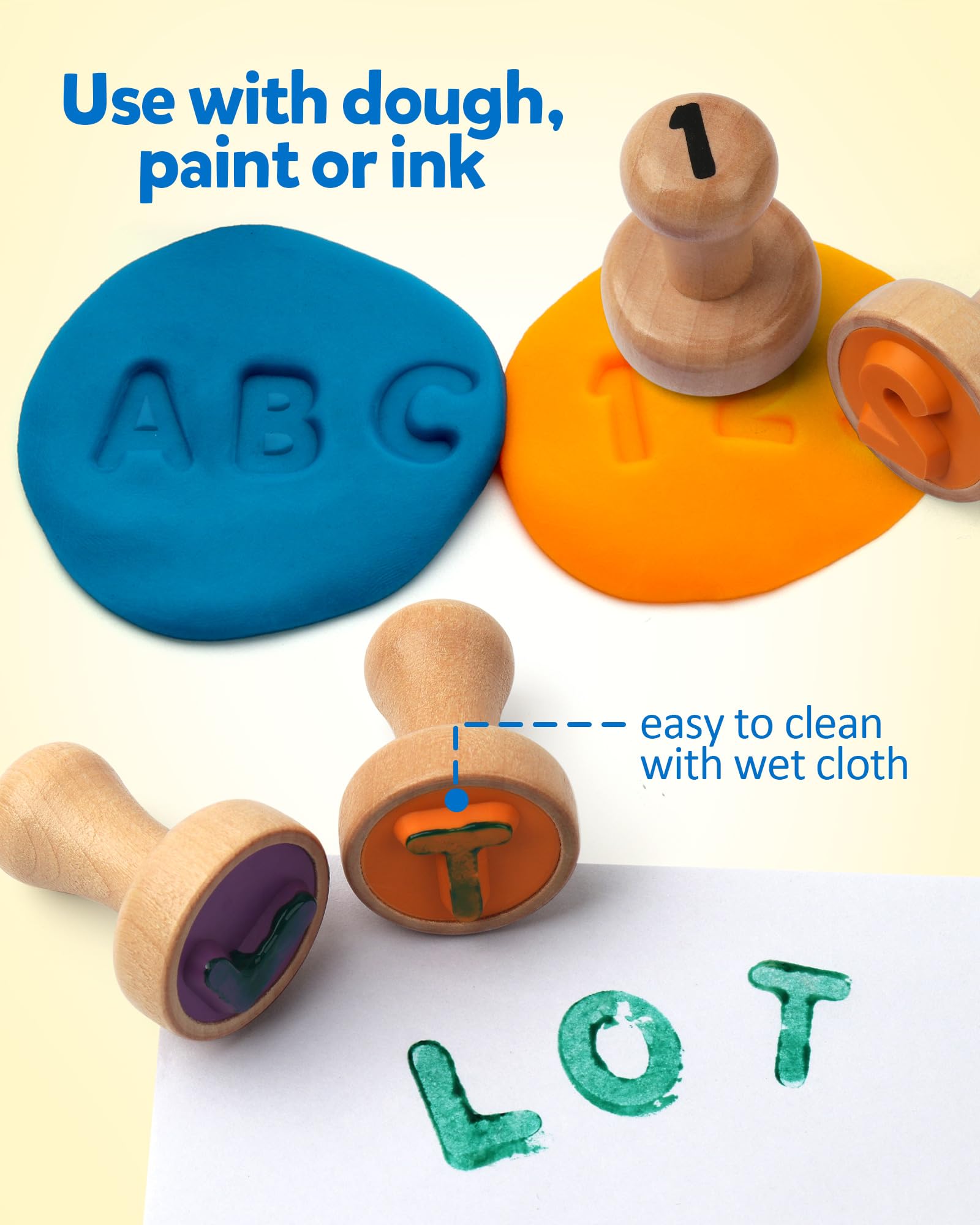 Foto 3 pulgar | Tarjeta Didáctica Con Estampado De Números Del Alfabeto De Madera Coogam - Venta Internacional.
