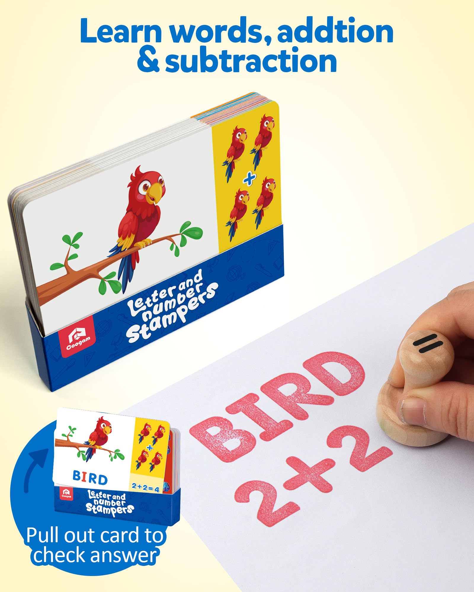 Foto 6 pulgar | Tarjeta Didáctica Con Estampado De Números Del Alfabeto De Madera Coogam - Venta Internacional.