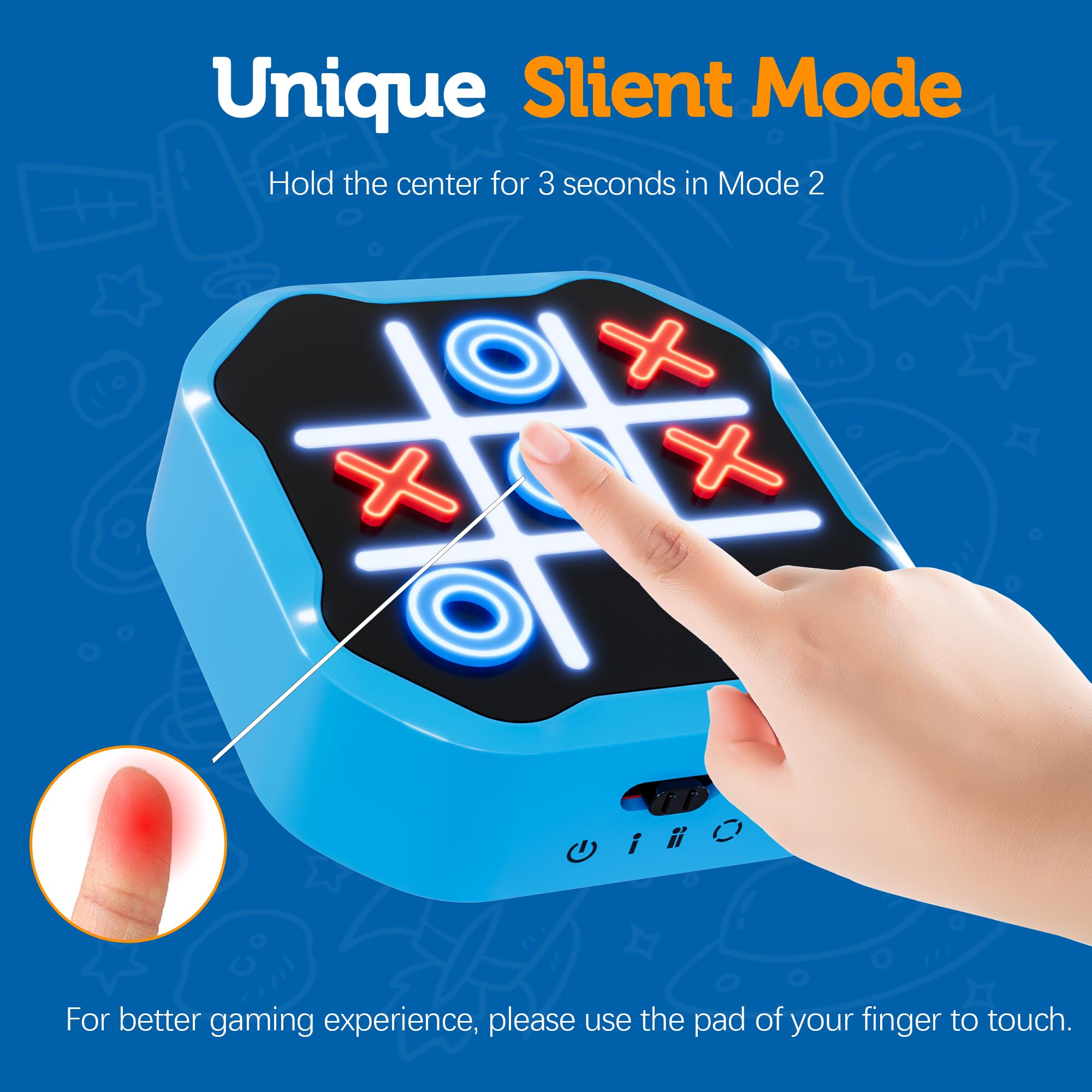 Foto 2 | Juego Tic Tac Toe Massrt 3 En 1 Electrónico Con Modo Silencioso - Venta Internacional.