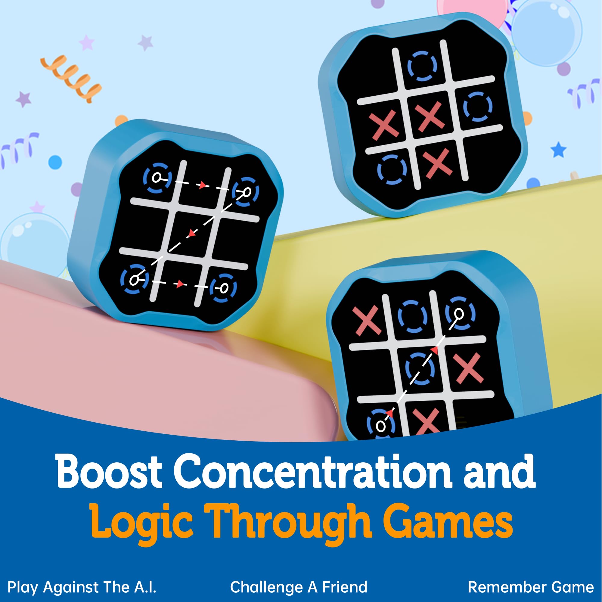 Foto 7 pulgar | Juego Tic Tac Toe Massrt 3 En 1 Electrónico Con Modo Silencioso - Venta Internacional.