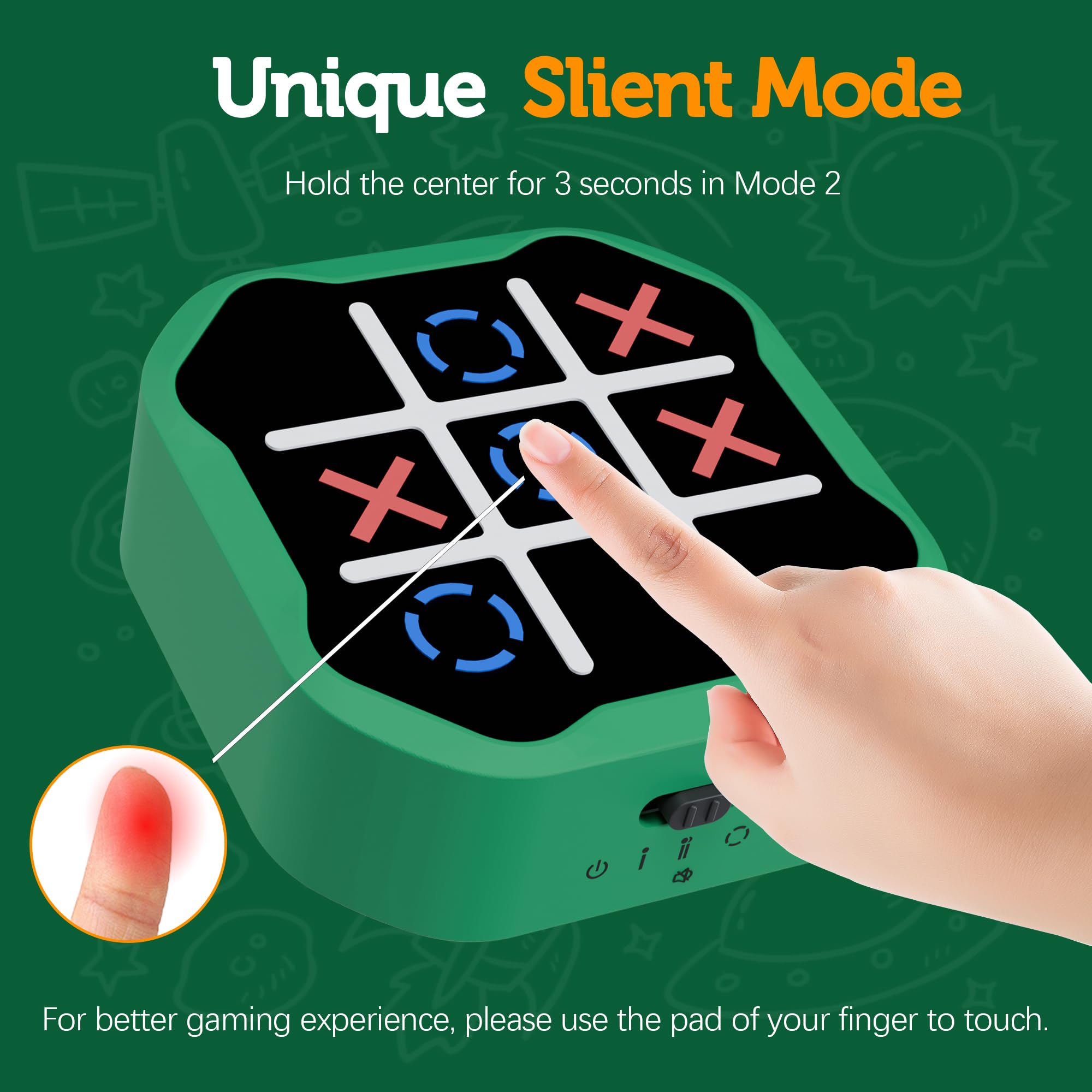 Foto 3 pulgar | Juego Tic Tac Toe Massrt 3 En 1 Electrónico Con Modo Silencioso - Venta Internacional.
