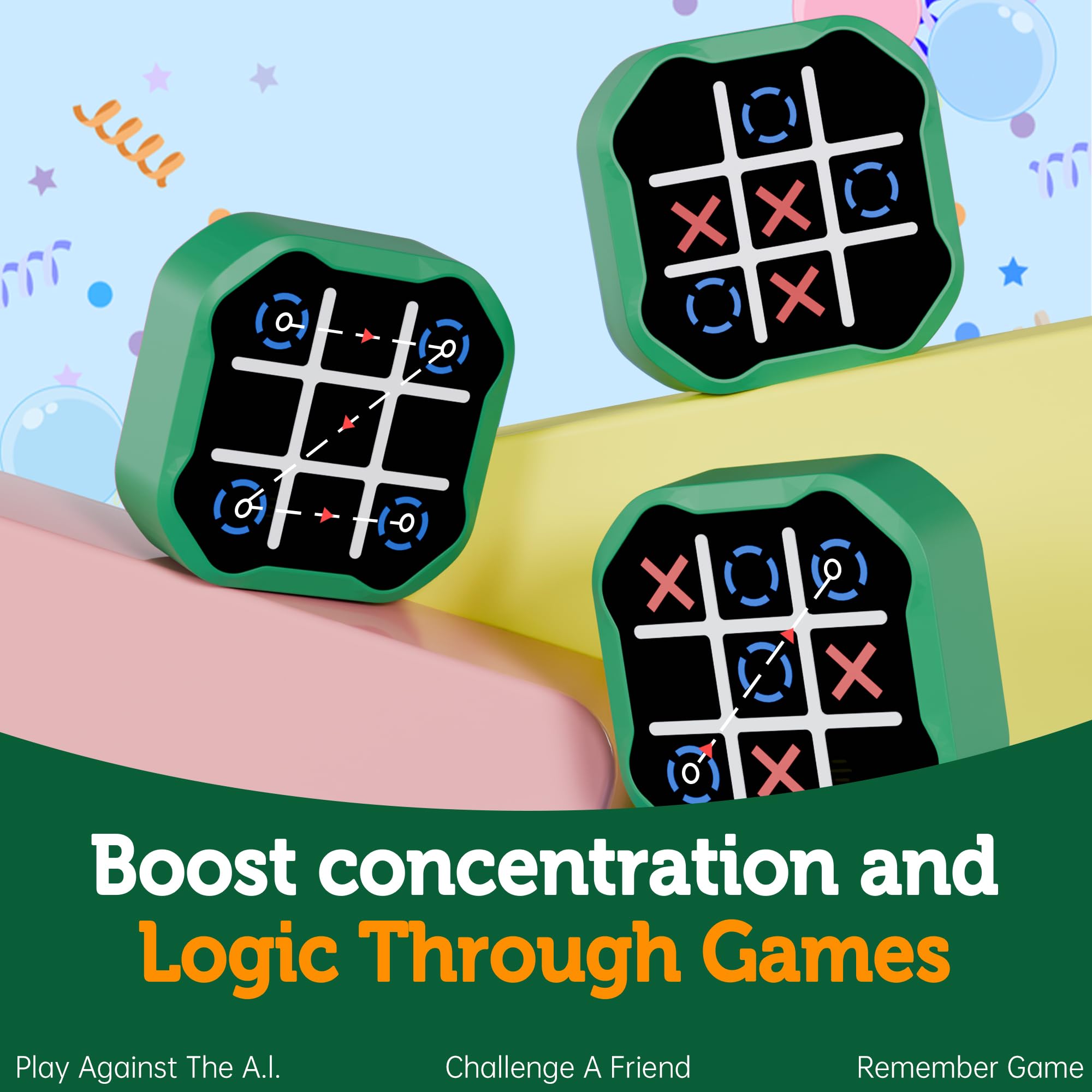 Foto 6 | Juego Tic Tac Toe Massrt 3 En 1 Electrónico Con Modo Silencioso - Venta Internacional.