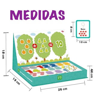 Foto 5 | Juego De Matemáticas Con Números Y Figuras De Imanes Para Niños. Material Didactico Con Bloques Magneticos Mágicamente