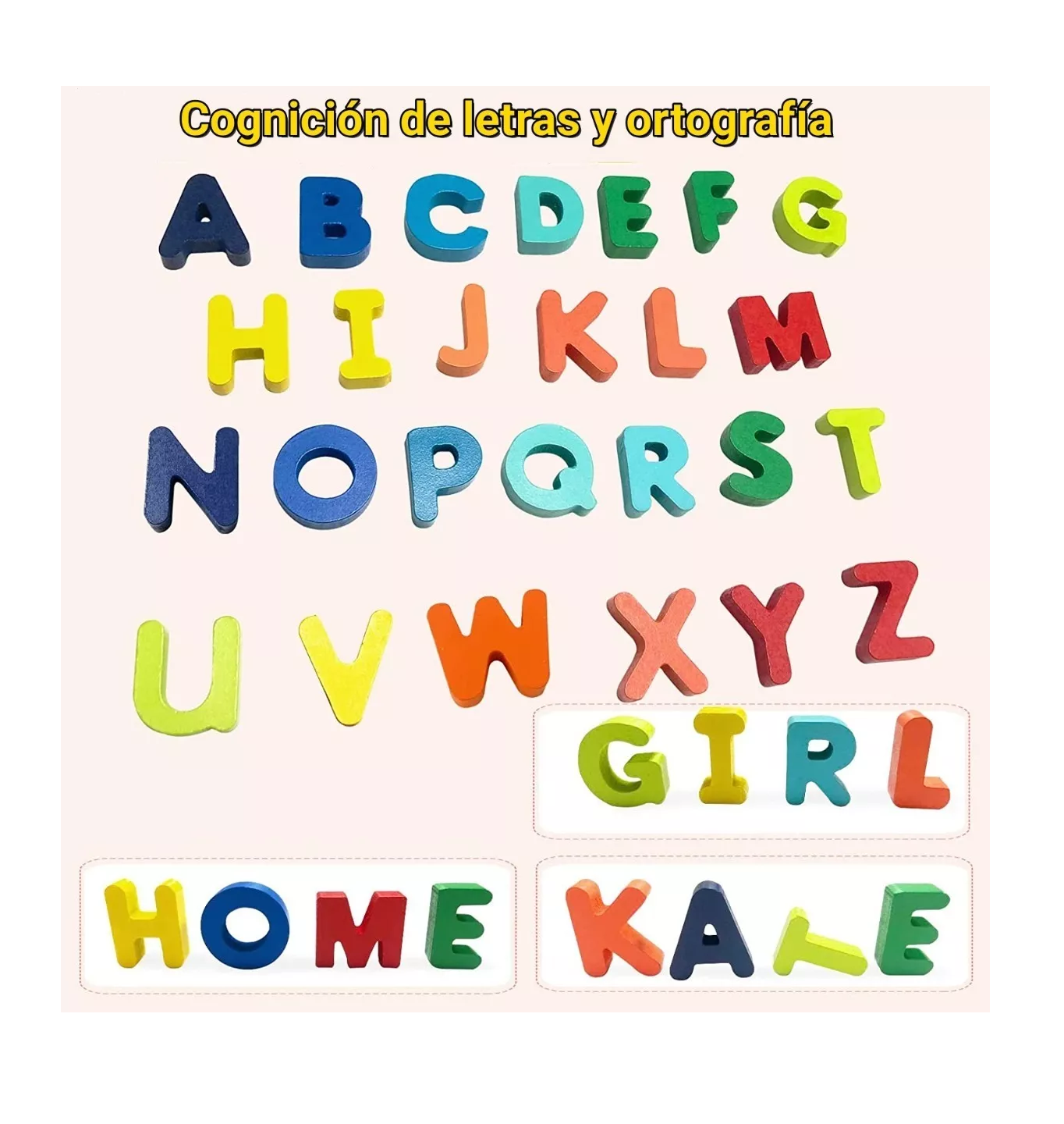 Foto 3 pulgar | Tablero De Pesca Juego Educativo Letra Número Animal Para Niños, Rosa
