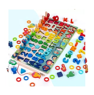 Foto 2 | Tablero De Pesca Juego Educativo Letra Número Animal Para Niños, Rojo
