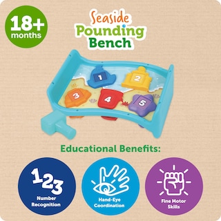 Foto 4 | Pounding Bench Learning Resources, Juego Junto Al Mar, Juguetes Para Niños Pequeños - Venta Internacional.