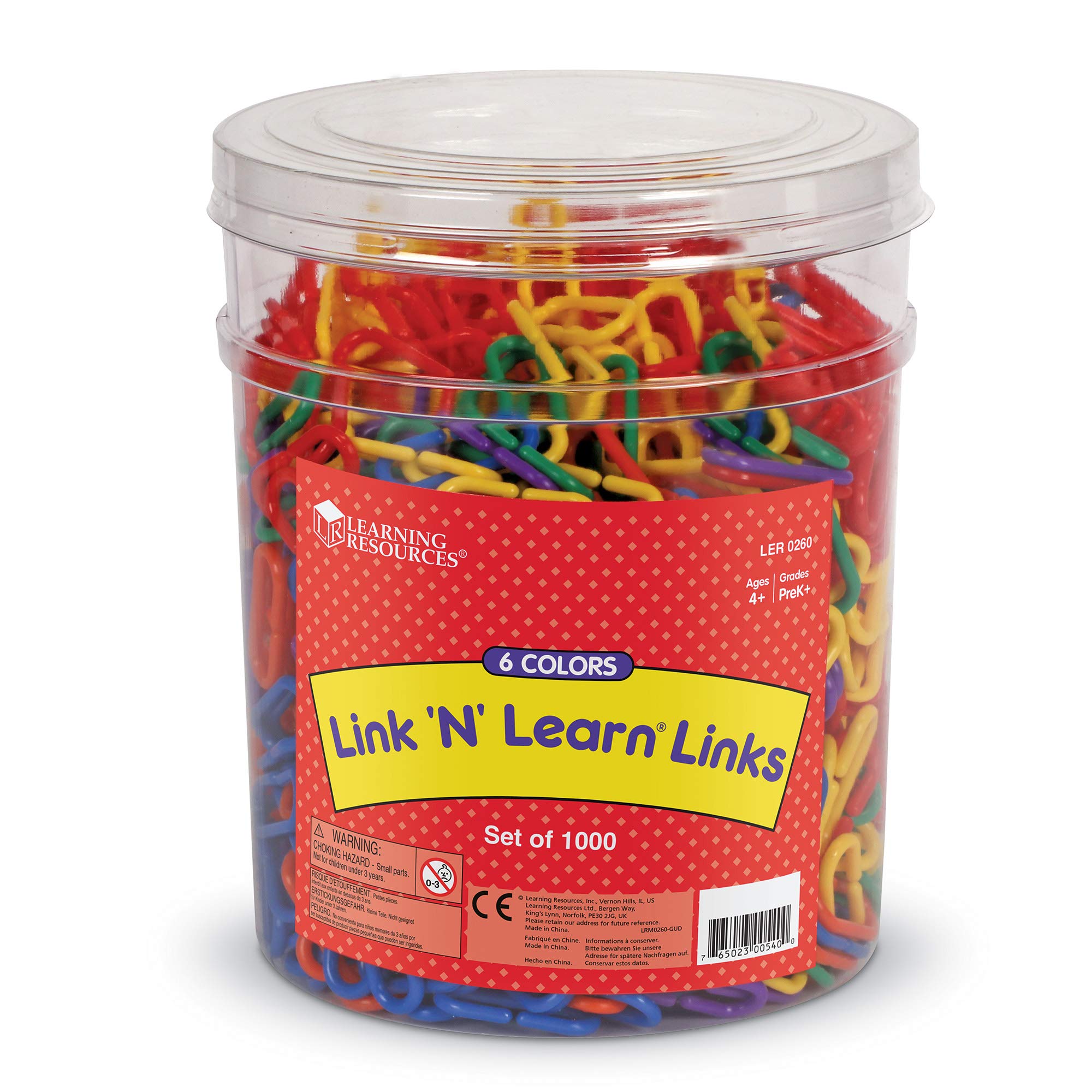 Foto 2 pulgar | Toy Learning Resource Rainbow Link 'n' Learn Links, 1000 Unidades - Venta Internacional.