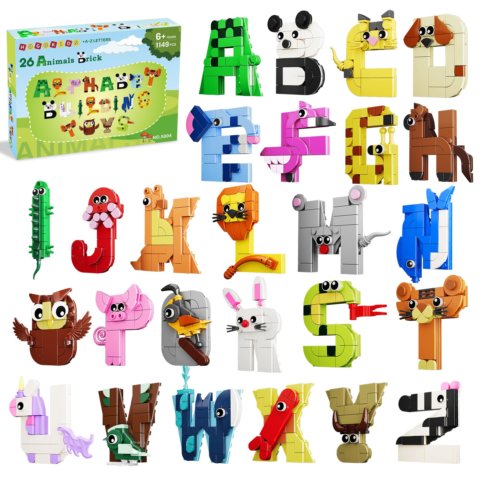Foto 2 pulgar | Set De Construcción Alphabet Lore Hogokids Para Fiestas, 26 Paquetes - Venta Internacional.