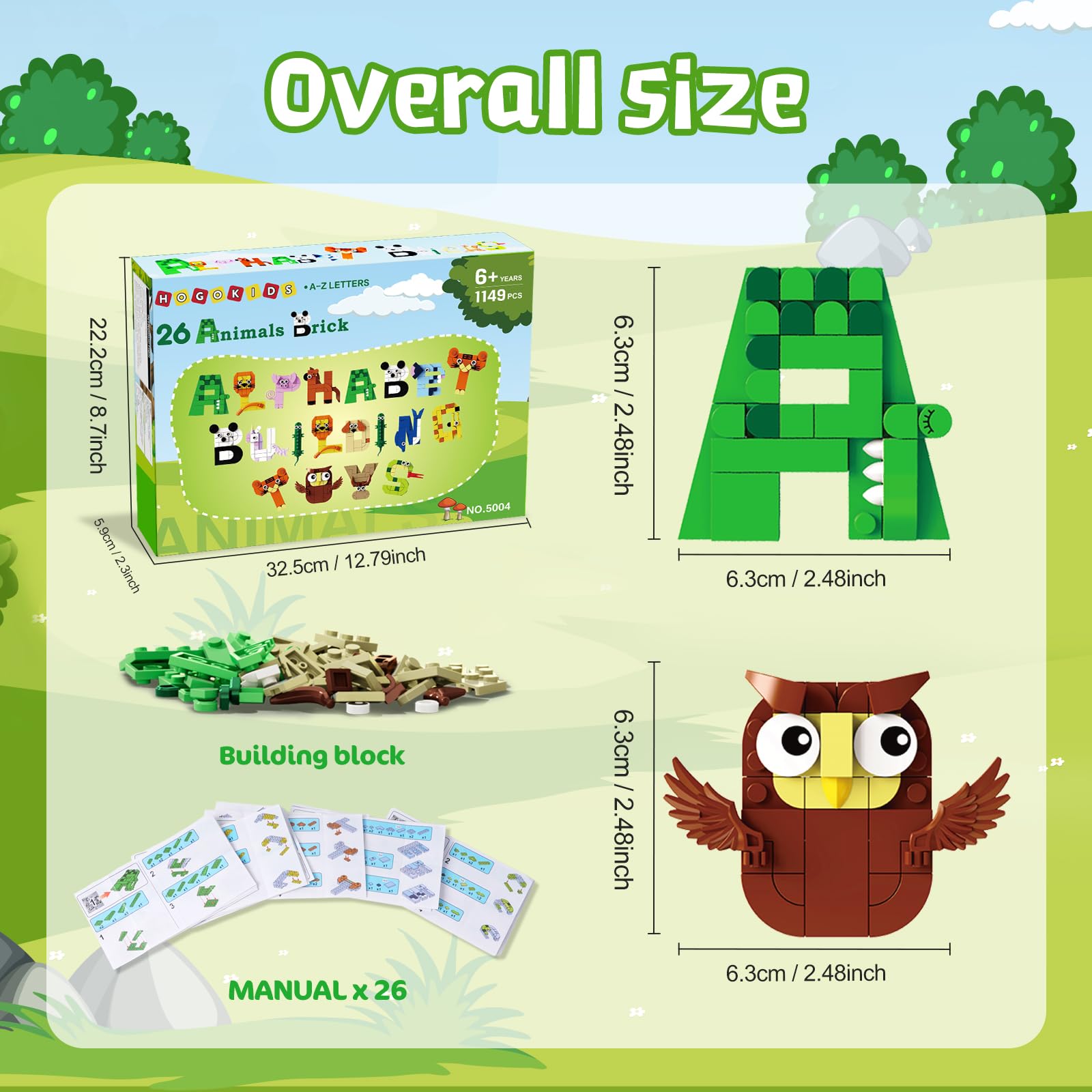 Foto 5 | Set De Construcción Alphabet Lore Hogokids Para Fiestas, 26 Paquetes - Venta Internacional.