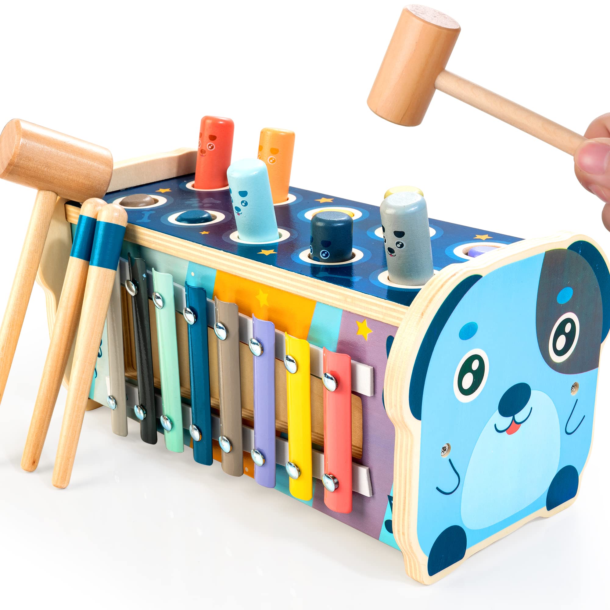 Foto 2 pulgar | Martillador De Madera Toy Kidwill Para Niños De Más De 12 Meses - Venta Internacional.