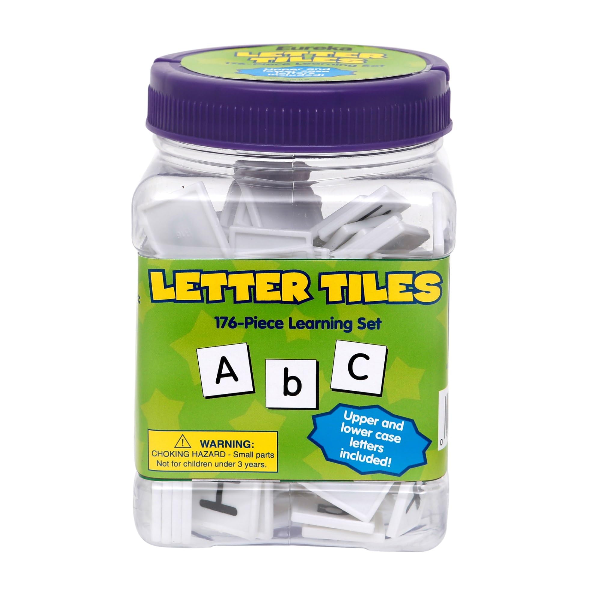 Juguete Educativo Eureka Tub Of Letter Tiles 176 Piezas - Venta Internacional.