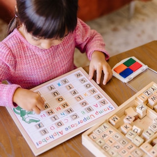 Foto 6 | Set De Sellos Para Juguetes Melissa & Doug Deluxe Wooden Abc 123s 3+ - Venta Internacional.