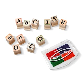 Foto 7 | Set De Sellos Para Juguetes Melissa & Doug Deluxe Wooden Abc 123s 3+ - Venta Internacional.