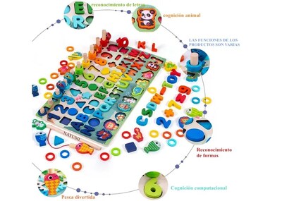 Foto 4 | Xtellar Kit De Aprendizaje Montessori 7 En 1 – Impulsa La Educación De Tus Niños Mediante Juegos De Pesca,