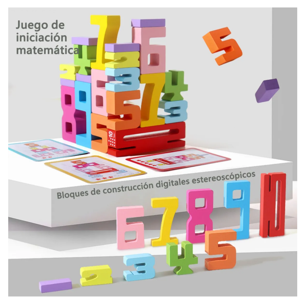 Foto 5 pulgar | Juguete Didáctico De Números Y Letras De Madera Lab.g  Colores