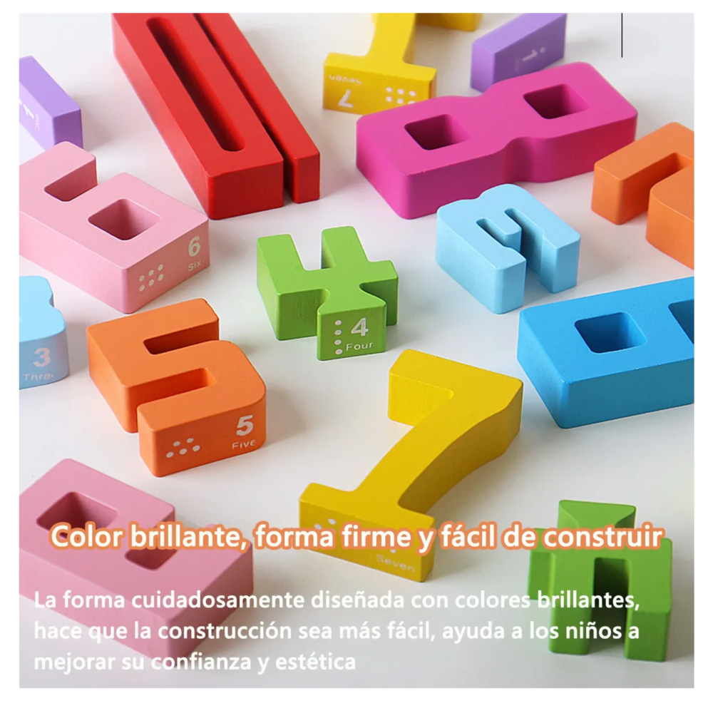 Foto 6 pulgar | Juguete Didáctico De Números Y Letras De Madera Lab.g  Colores