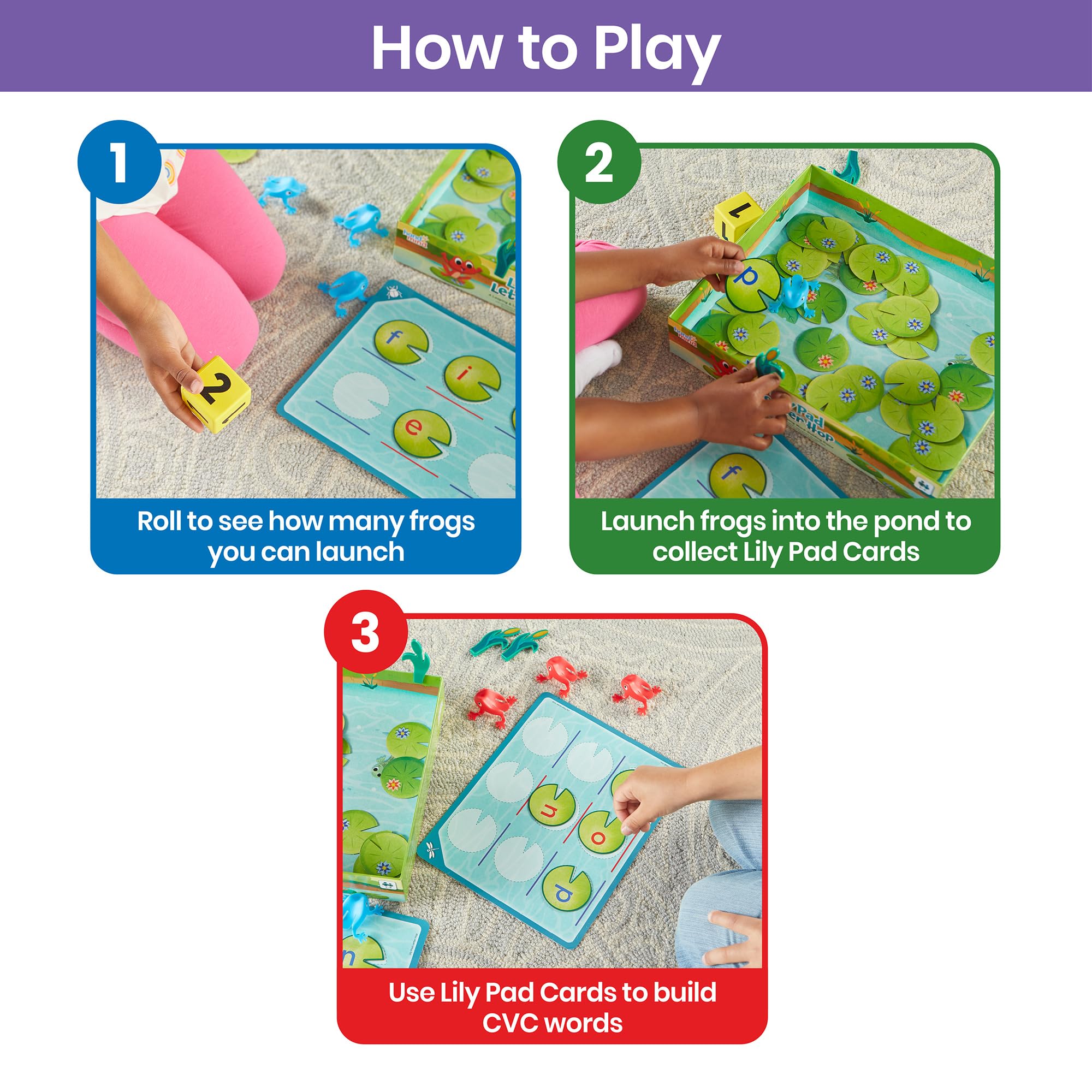 Foto 3 | Juego de Mesa Educativo Hand2Mind Lily Pad Letter Hop - Venta Internacional