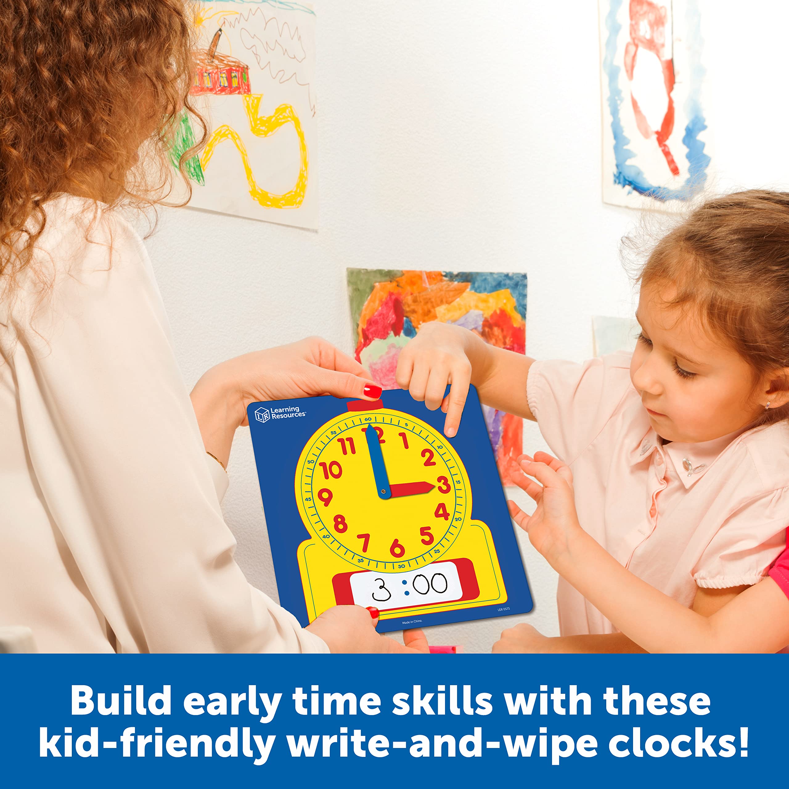 Foto 3 pulgar | Set Classroom Resources Learning Resources - Relojes Para Escribir Y Borrar, 25 Unidades - Venta Internacional.