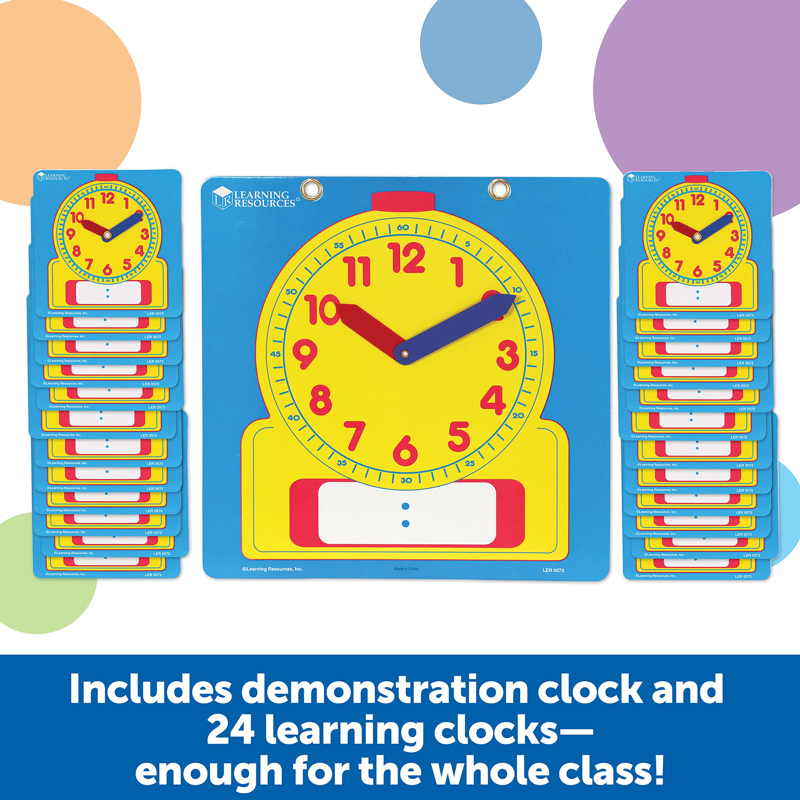 Foto 4 | Set Classroom Resources Learning Resources - Relojes Para Escribir Y Borrar, 25 Unidades - Venta Internacional.