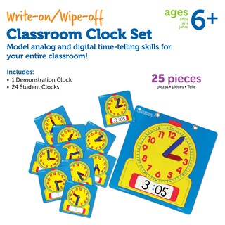 Foto 6 | Set Classroom Resources Learning Resources - Relojes Para Escribir Y Borrar, 25 Unidades - Venta Internacional.