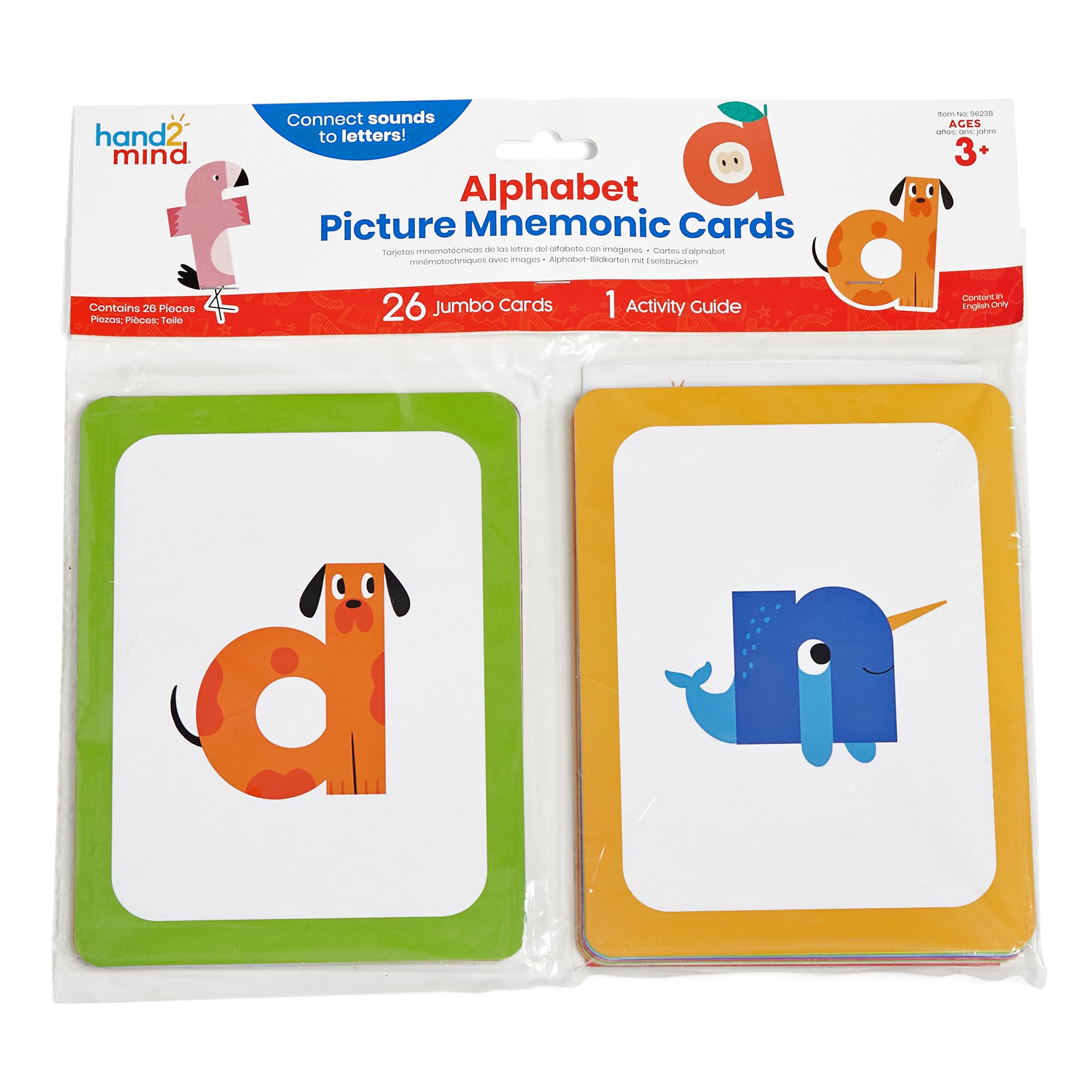 Tarjetas Mnemotécnicas Con Imágenes Del Alfabeto Hand2mind Abc - Venta Internacional. $668