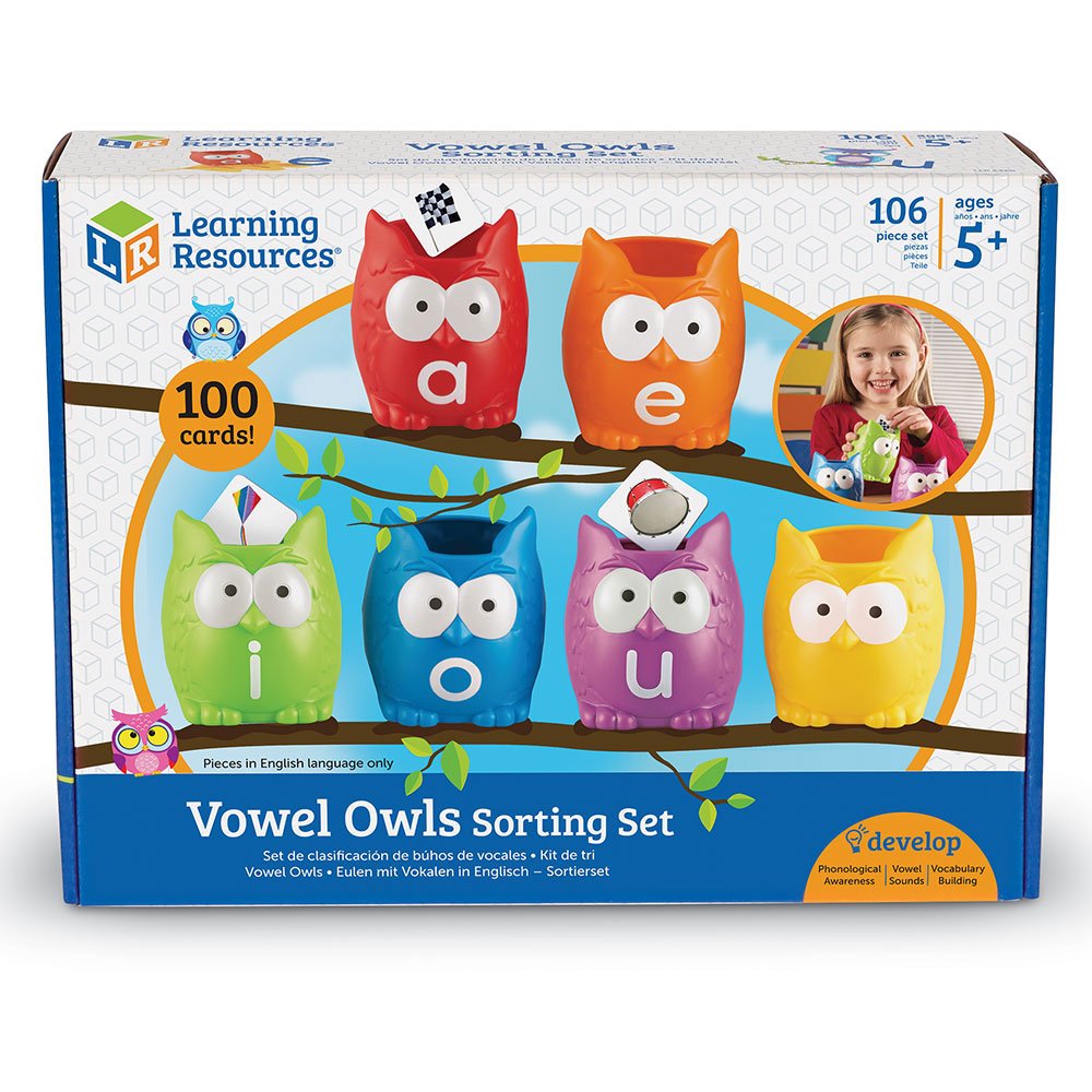 Foto 4 | Set De Clasificación, Learning Resources, Vocales, Búhos, Con 6 Búhos, 100 Cartas - Venta Internacional.