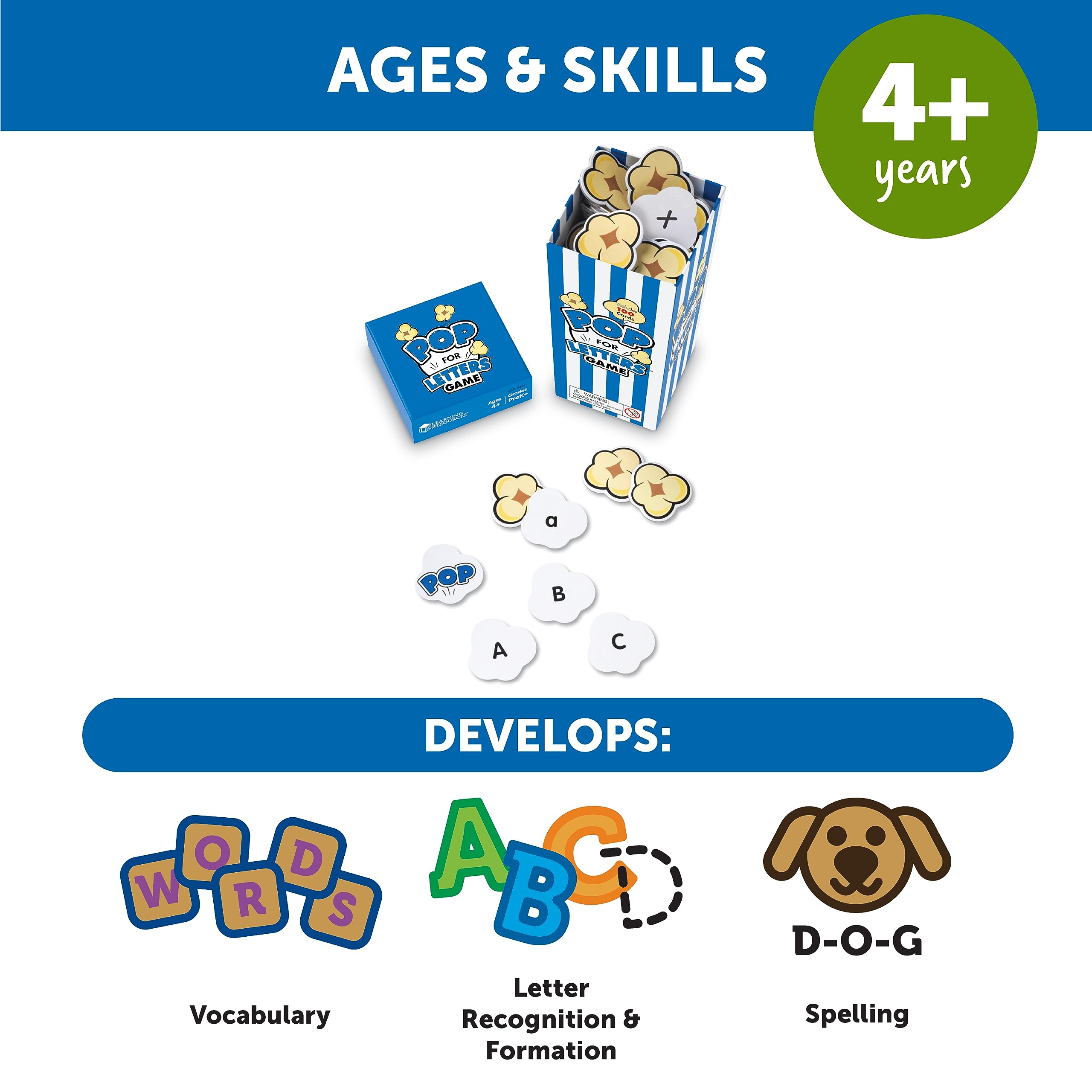 Foto 6 pulgar | Recursos De Aprendizaje Del Juego Pop For Letters, Early Phonics 4+ - Venta Internacional.