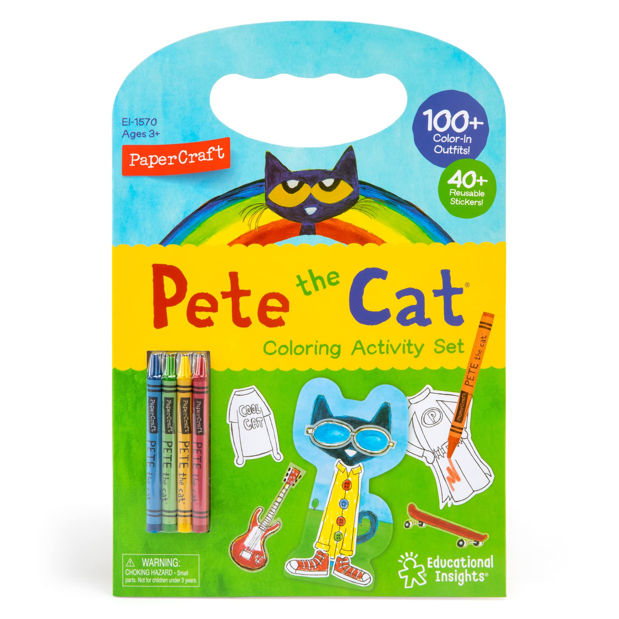 Foto 2 pulgar | Set Para Colorear Educational Insights Pete The Cat Con 100 Atuendos