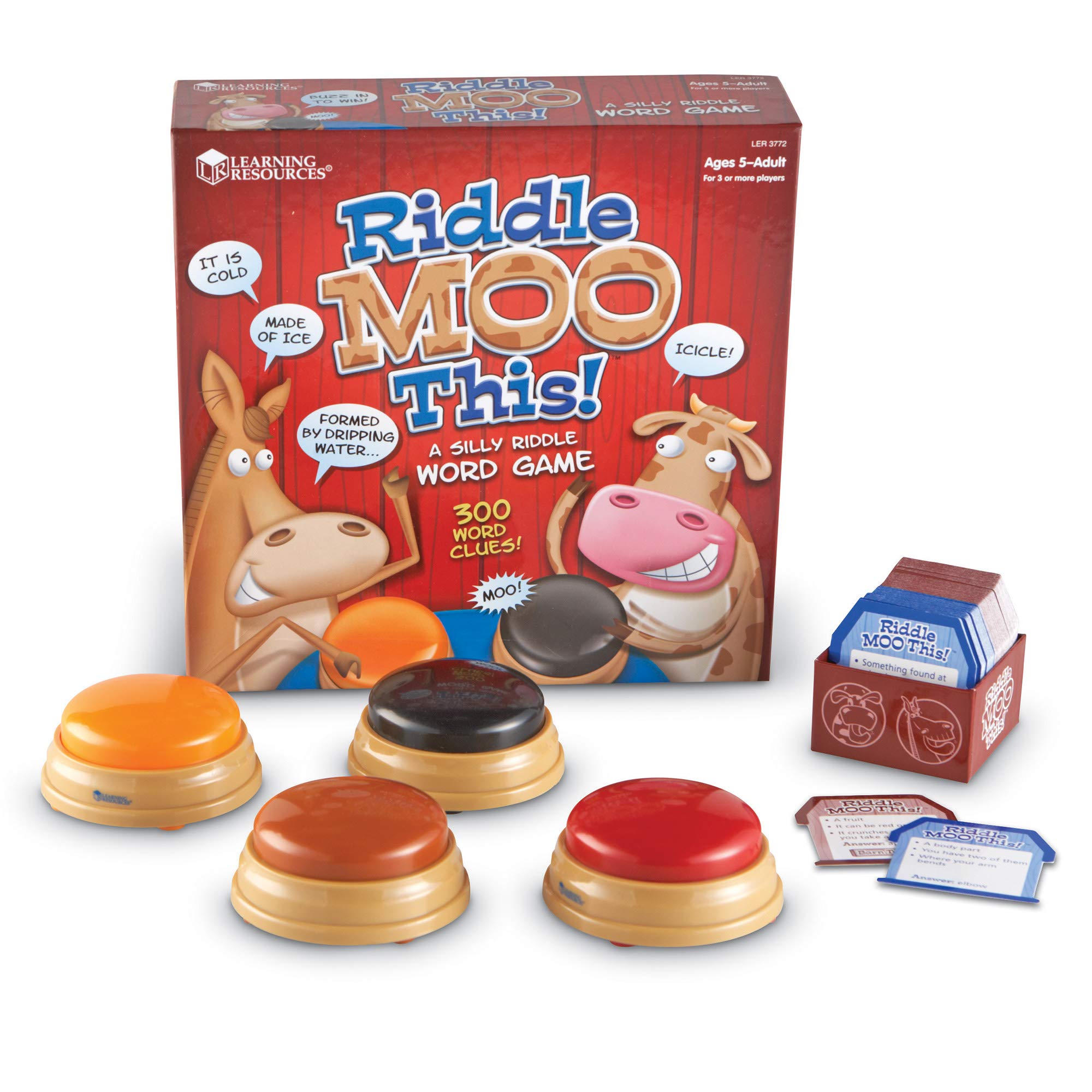 Foto 2 pulgar | Recursos De Aprendizaje De Juegos De Palabras Riddle Moo This 150 Tarjetas Para Más De 4