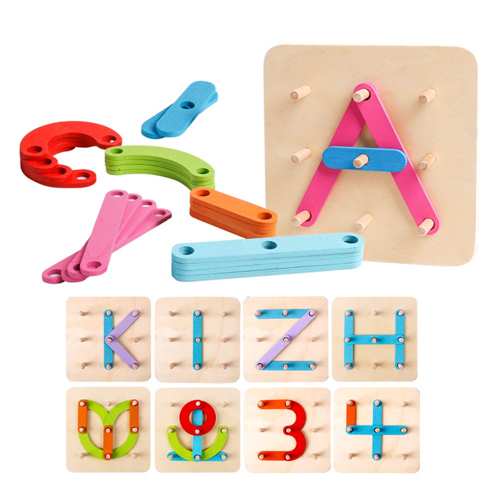 Foto 1 | Set de Actividades de Construcción Kizh de Madera con Letras y Números - Venta Internacional