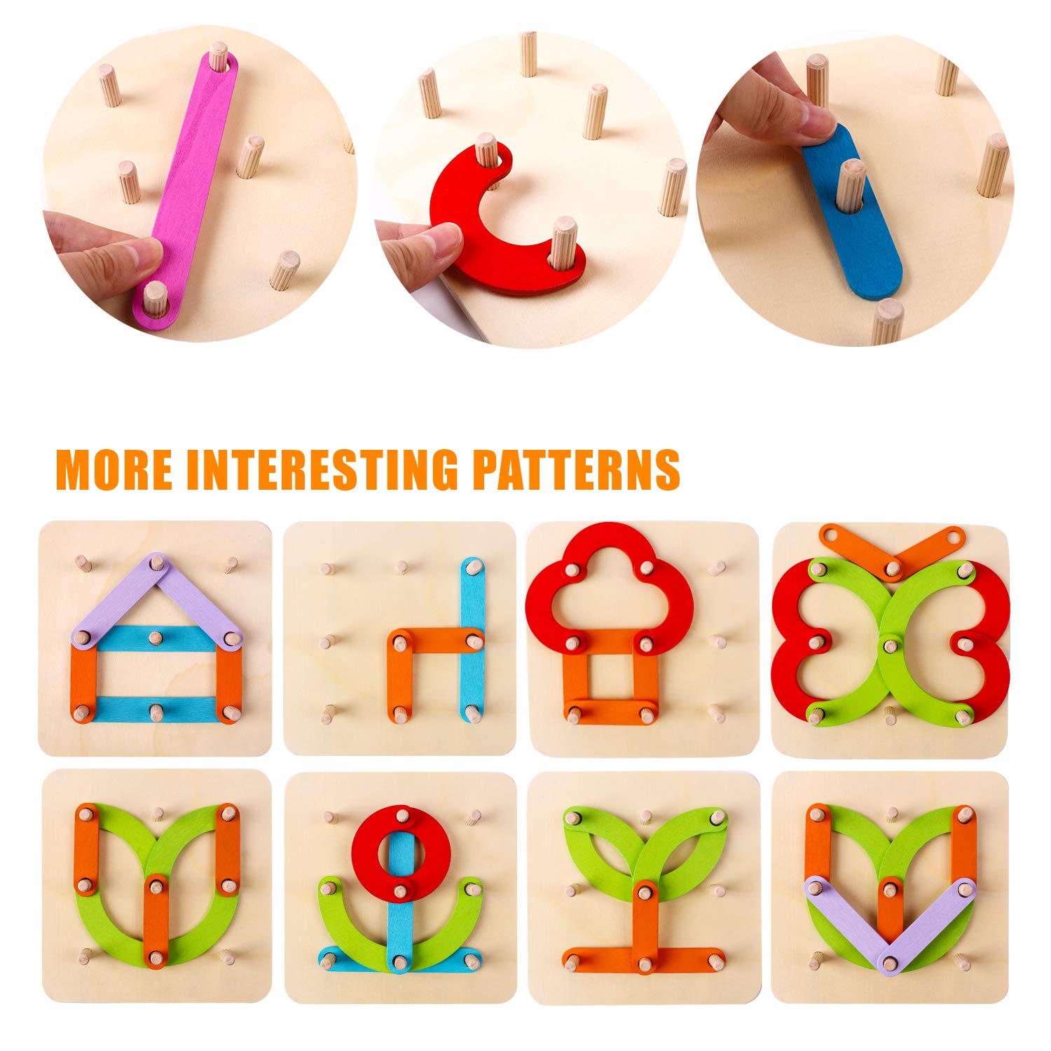 Foto 5 pulgar | Set de Actividades de Construcción Kizh de Madera con Letras y Números - Venta Internacional