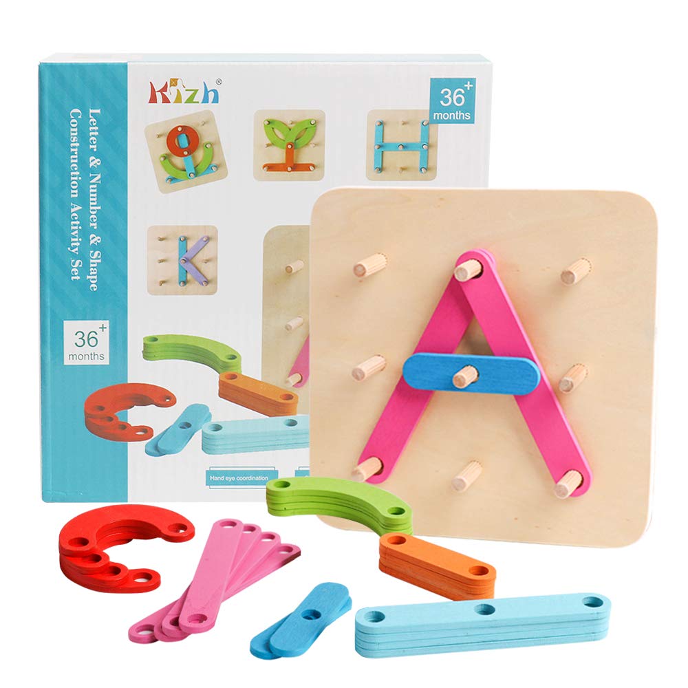 Foto 6 pulgar | Set de Actividades de Construcción Kizh de Madera con Letras y Números - Venta Internacional
