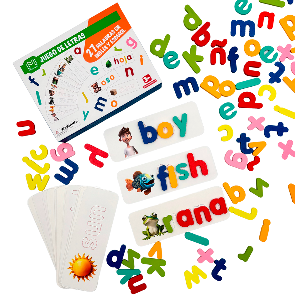 Foto 2 pulgar | Abecedario Educativo De Ortografía En Ingles Y Español Tarjetas Didácticas Mágicamente