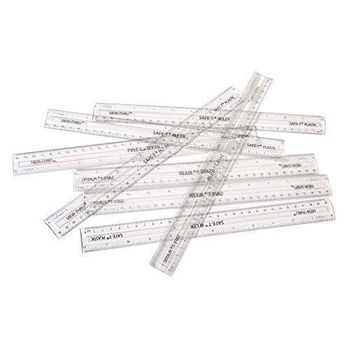 Foto 1 | Venta Internacional: Reglas De Plástico Semiflexibles Transparentes De 12 Pulgadas, (paquete De 24).