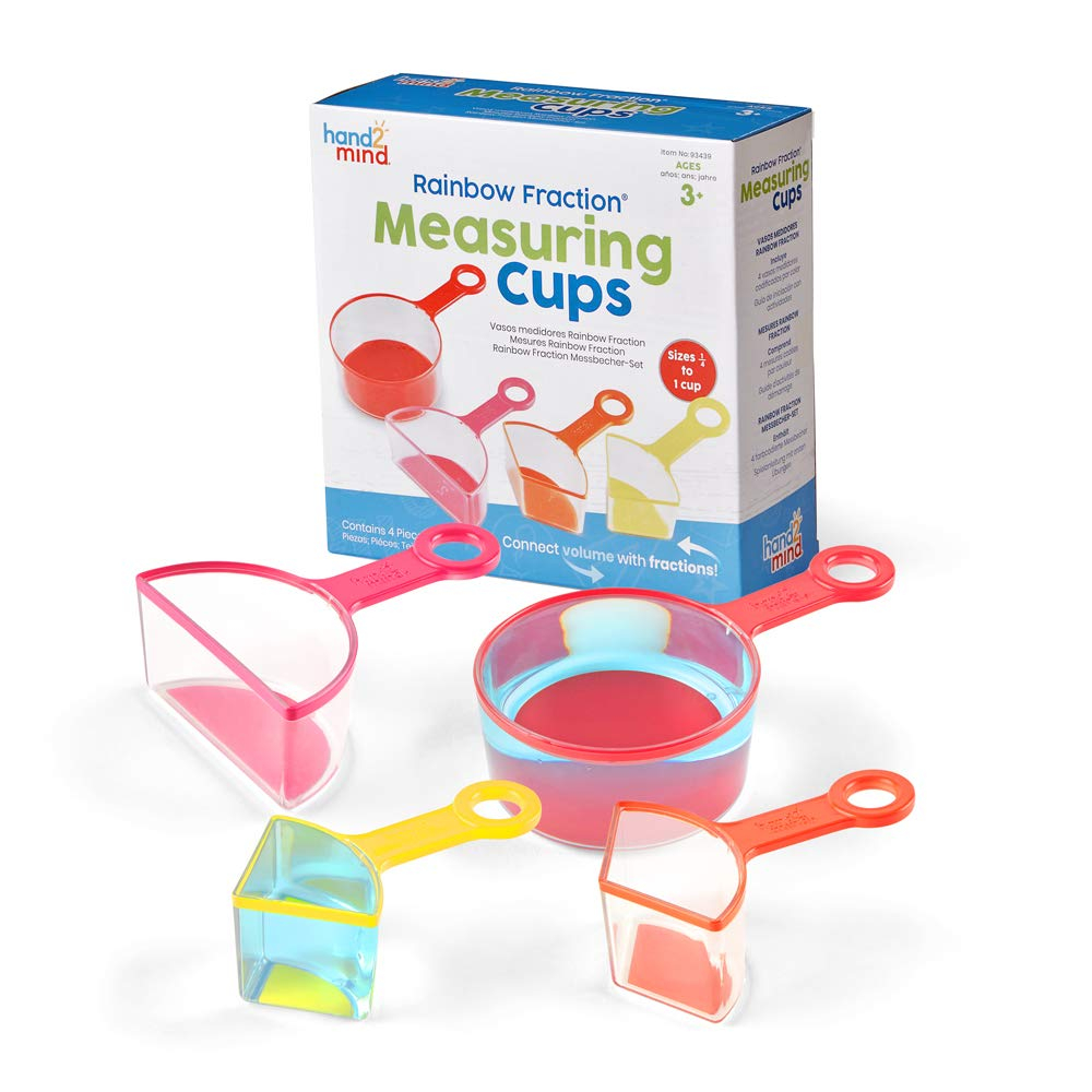 Venta Internacional: Hand2mind Rainbow Fraction Miding Cups, Tazas De Medición De Niños (conjunto De 4)