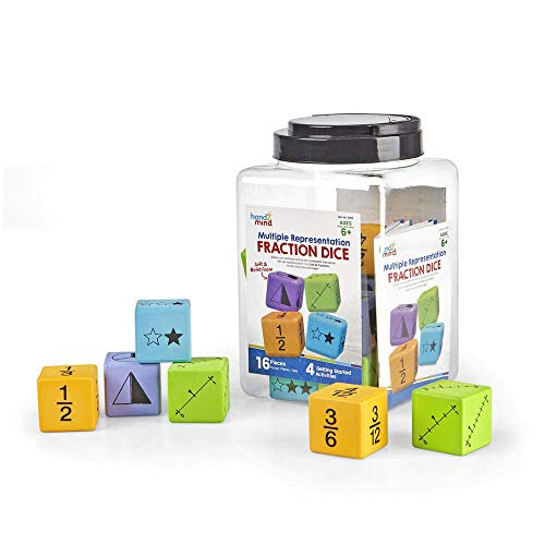 Venta Internacional - Hand2mind Fraction Dice, Dados De Espuma Para Aula(conjunto De 16)
