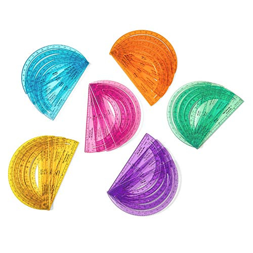 Foto 1 | Venta Internacional - Hand2mind Safe -t Protractor Para Niños, 180 Protractor, Protactor De Plástico Rainbow Clear
