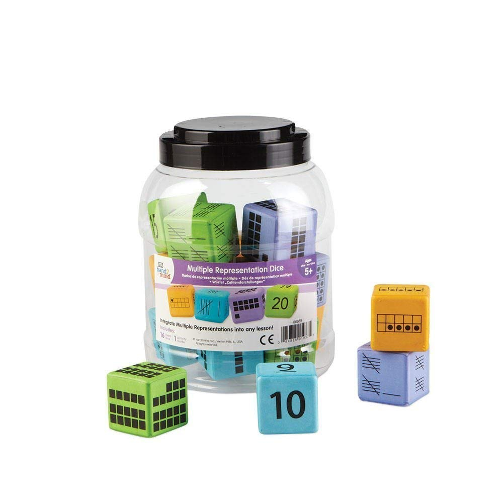 Venta Internacional - Hand2mind Múltiple Representación Conjunto De Dados De Espuma Para Aula (conjunto De 16)