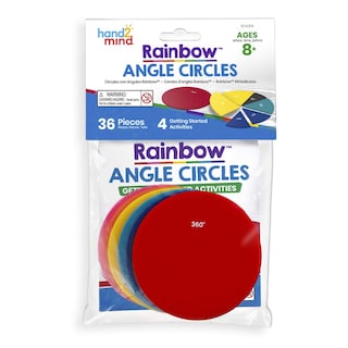 Foto 1 | Venta Internacional - Hand2mind Plastic Rainbow Rainbow Círculos Para Niños, 7 Ángulos Y Grados Diferentes (conju