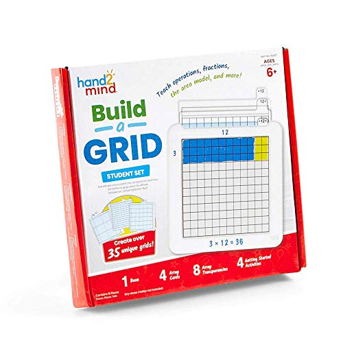 Venta Internacional-hand2mind Build-a-grid, Multiplicación De Borrado En Seco (conjunto De 1)