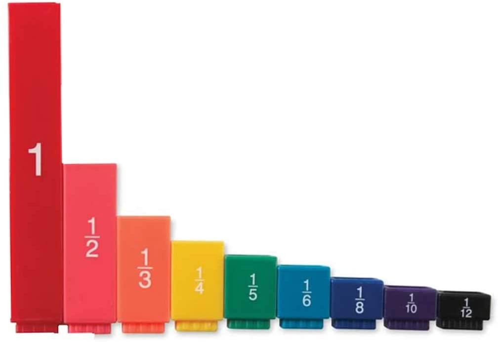 Venta Internacional - Hand2mind Rainbow Fraction Tower Cubos De Equivalencia, Materiales Matemáticos Montessori