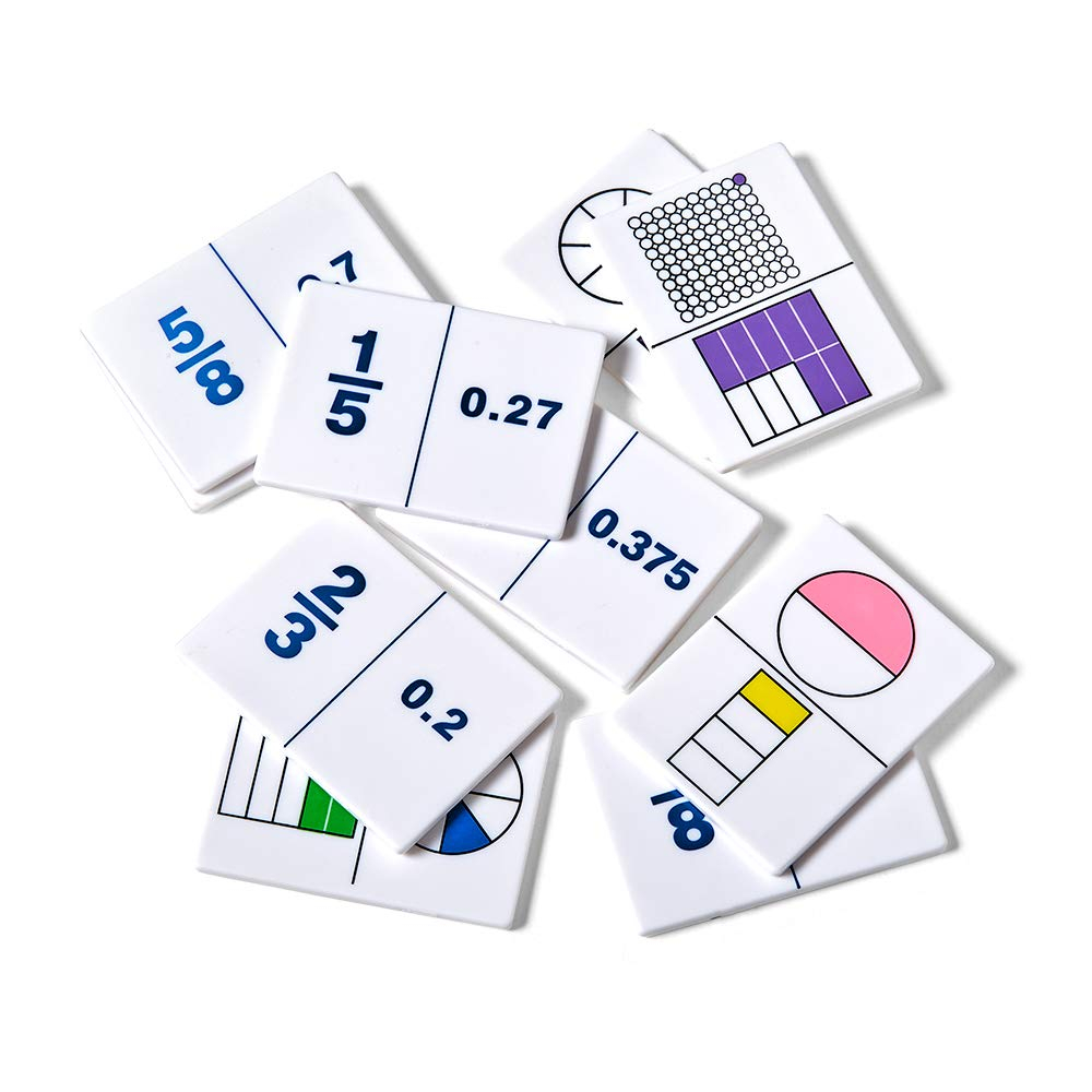 Foto 1 | Venta Internacional - Hand2mind Fraction Y Decimal Domininoes Manipulaciones De Fracción (conjunto De 30)