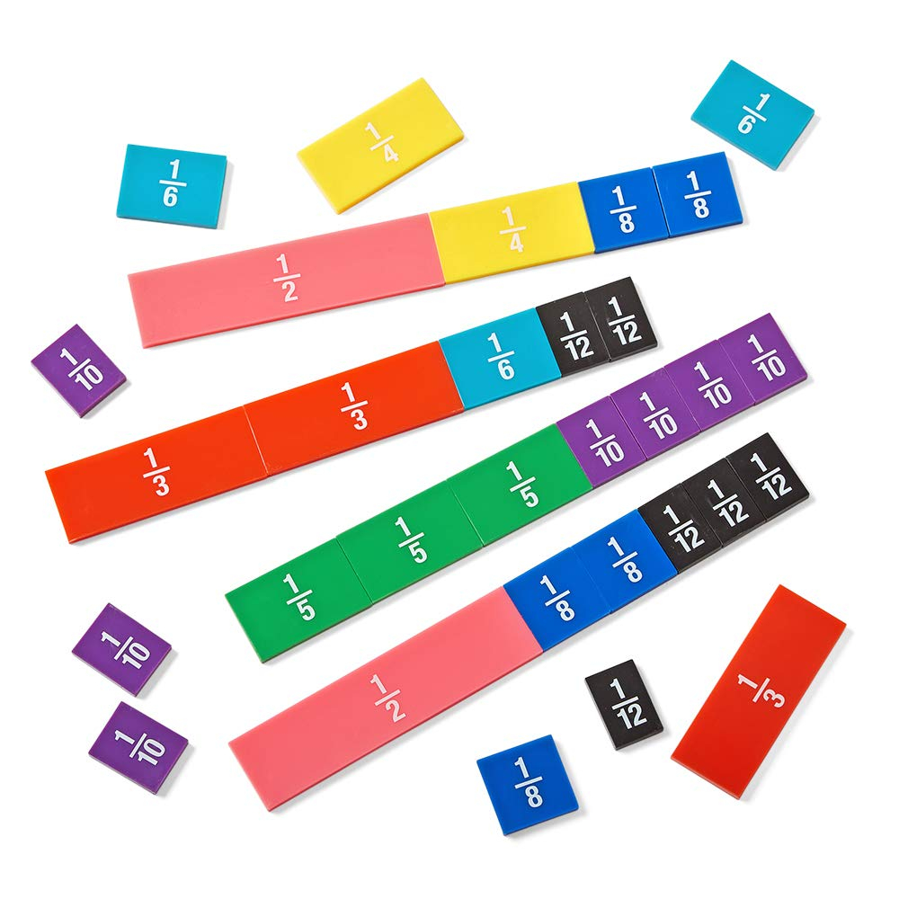 Venta Internacional - Hand2mind Plástico De Doble Lado Y Baldosas De Fracción (conjunto De 51)