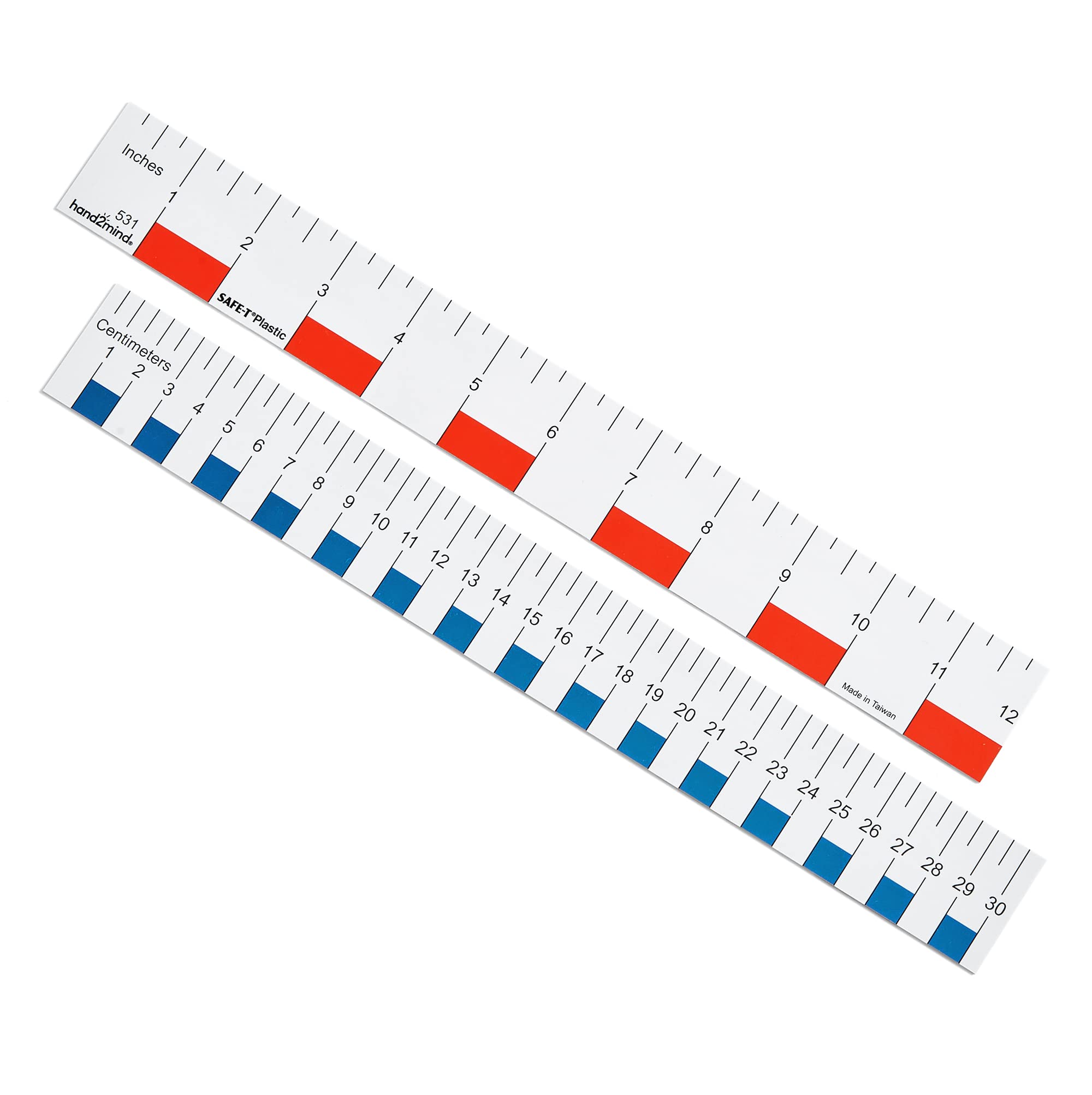 Venta Internacional - Hand2mind De 12 Pulgadas Flexible Flexible Safe -t Plástico Reglas Para Principiantes, Conjunt
