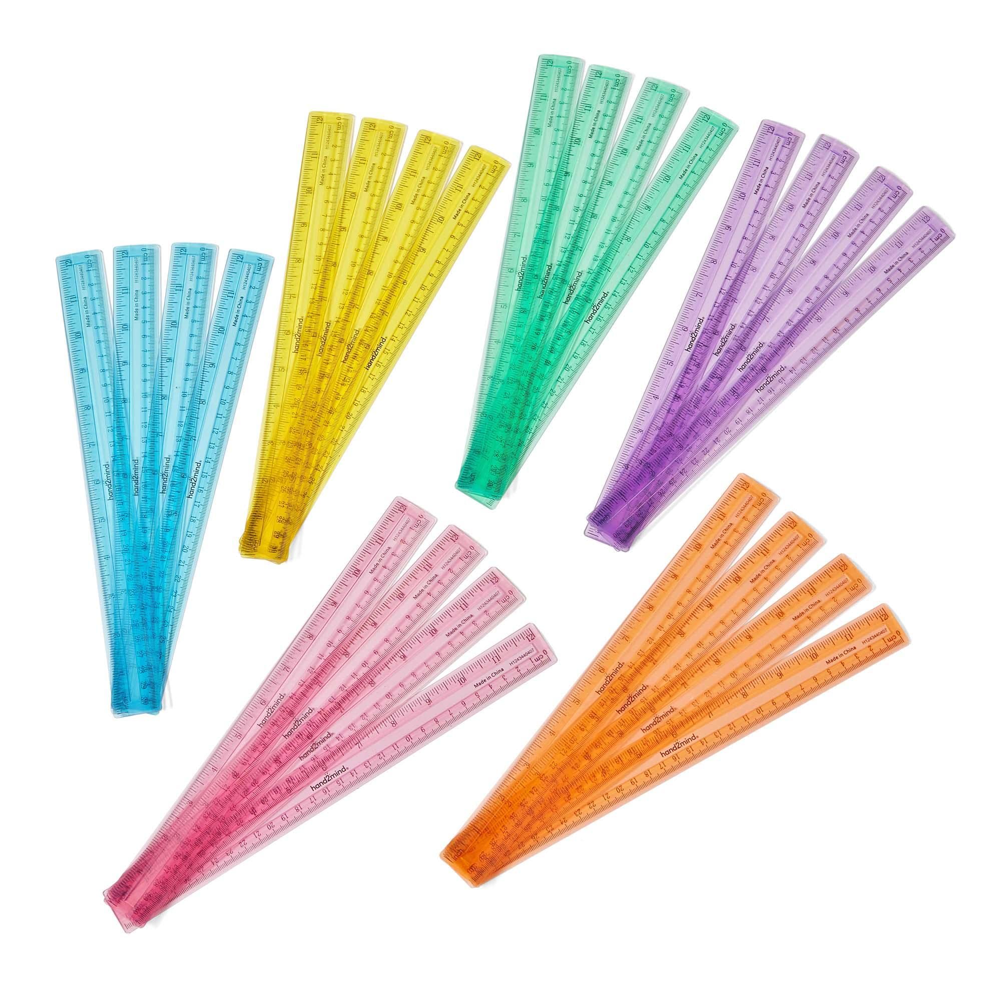 Venta Internacional: Reglas De Plástico Safe -t De 12 Pulgadas Semiflexibles (paquete De 24)