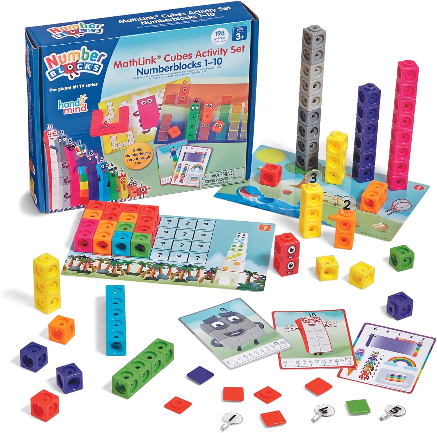 Foto 2 pulgar | Venta Internacional - Hand2mind Numberblocks Mathlink Cube, 30 Numberblocks, 100 Cubos De Mathlink Numbleblocks,