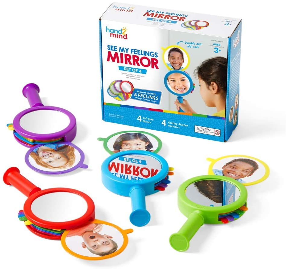 Venta Internacional - Hand2mind Vea Mis Sentimientos Espejo, Aprendizaje Social Emocional Espejo Inhalador Para Niños