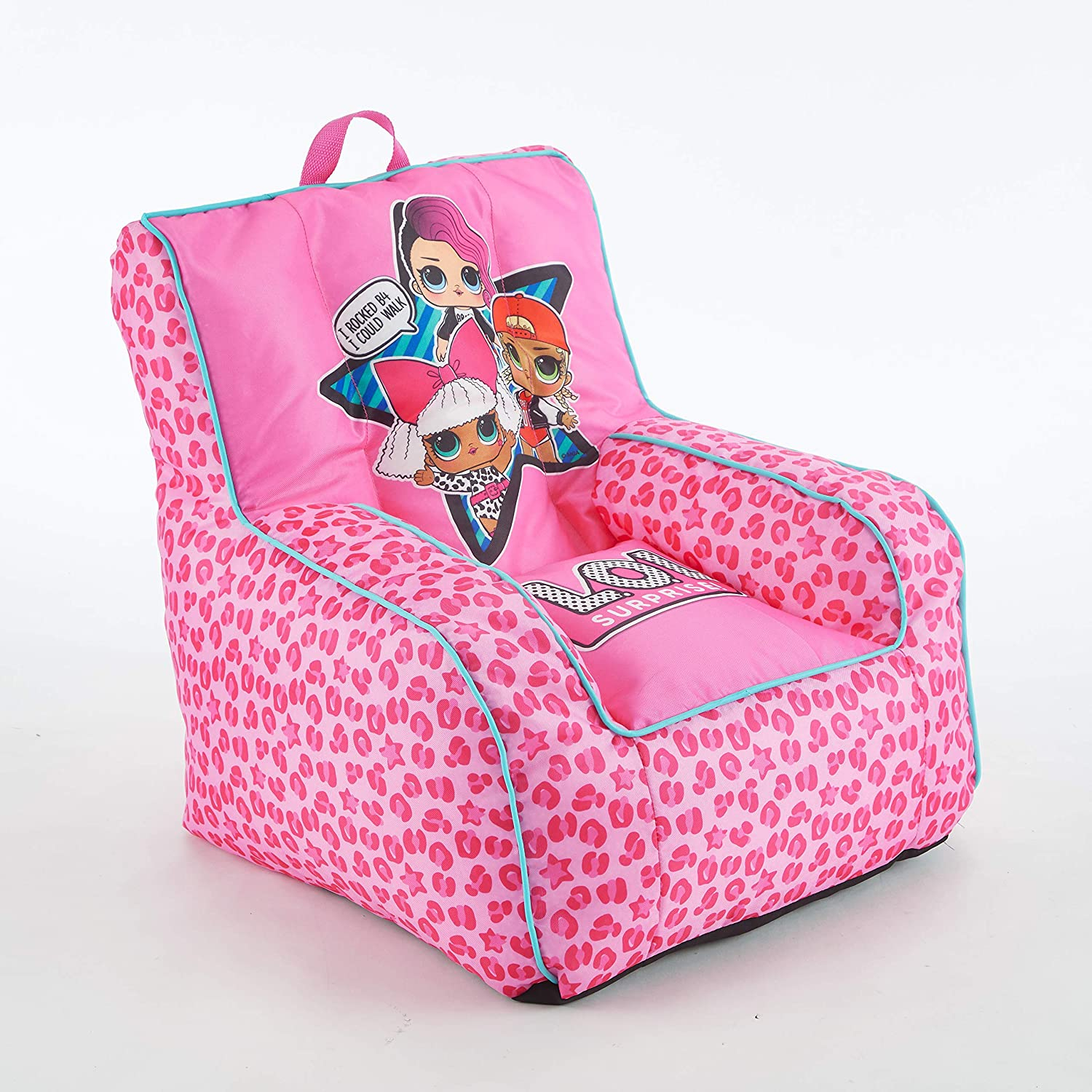 Venta Internacional - Lol Surprise Surprise Kids Nylon Bean Bag Silla Con Piping & Amp, Mango De Transporte Superior