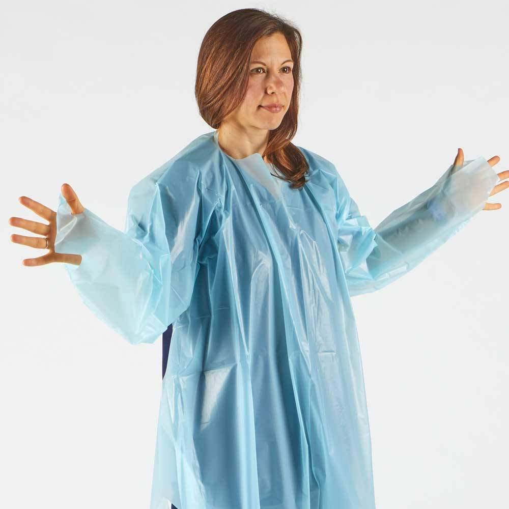 Foto 2 pulgar | Venta Internacional - Hand2min Polietileno, Nivel 1, Vestidos De Aislamiento No Quirúrgicos Desechables, Azul