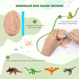 Foto 3 | Venta Internacional - Juguete Para Cavar Huevos Fósiles De Dinosaurio Con 12 Lindos Dinosaurios